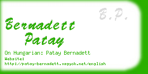 bernadett patay business card